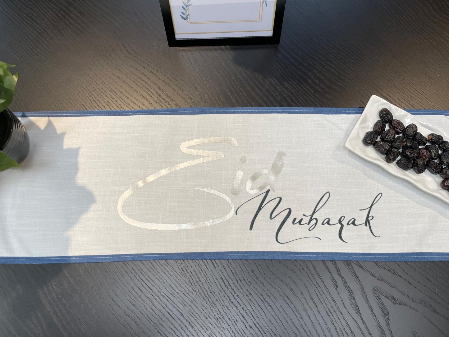 Brushed Ink - Eid Mubarak in Silver Foil